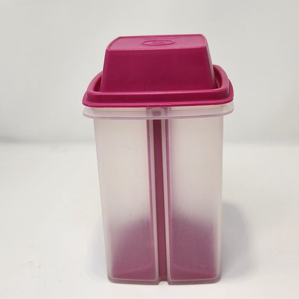 Tupperware Pick A Deli Pink Clear Pickle Keeper 1330-18 Square Container 3 Piece